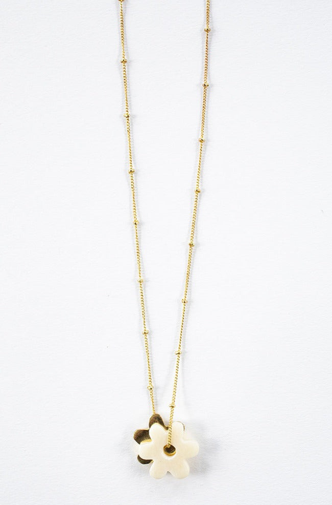 Layered Flower Necklace by Mata Traders