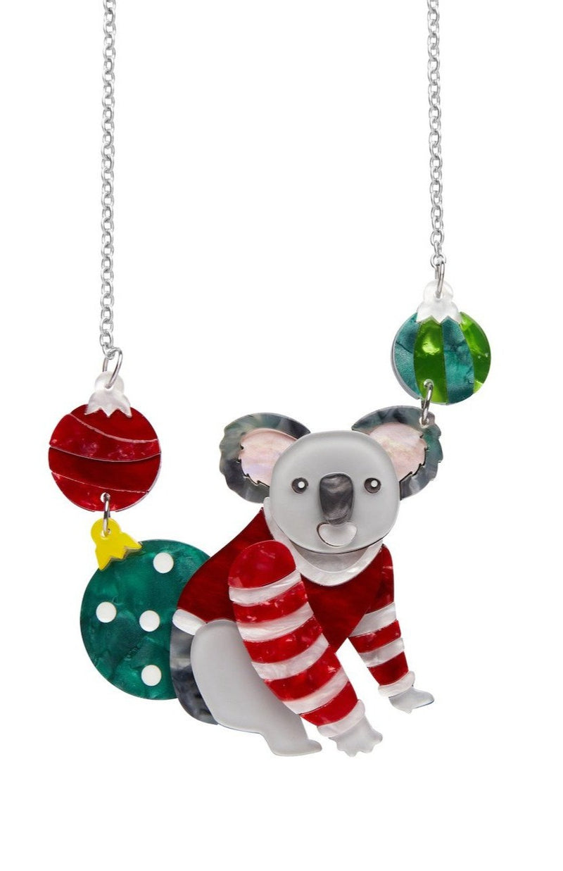 Comfy Christmas Koala Necklace by Erstwilder