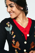 Black Ginny Woodland Cardigan by Voodoo Vixen