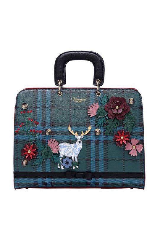 Highland Fling Cut-Out Handle Tote Bag by Vendula London