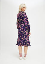 Final Sale Plum Print Midi Dress by Compania Fantastica