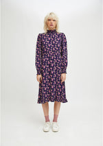 Final Sale Plum Print Midi Dress by Compania Fantastica