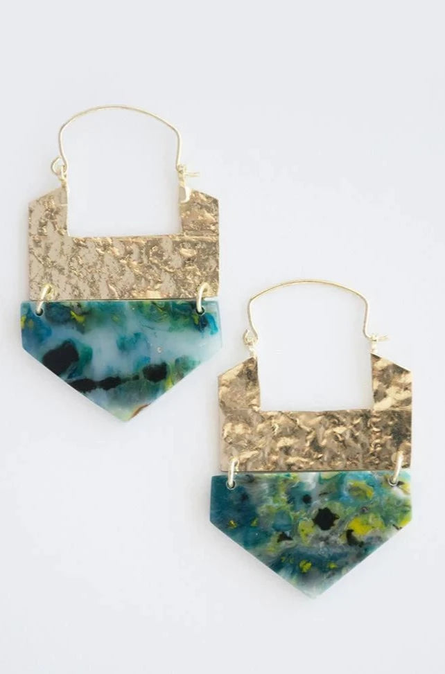 Resin Hook Earrings by Mata Traders