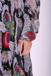 Chiffon Pleated Fathomless Midi Dress In Floral Print by Traffic People