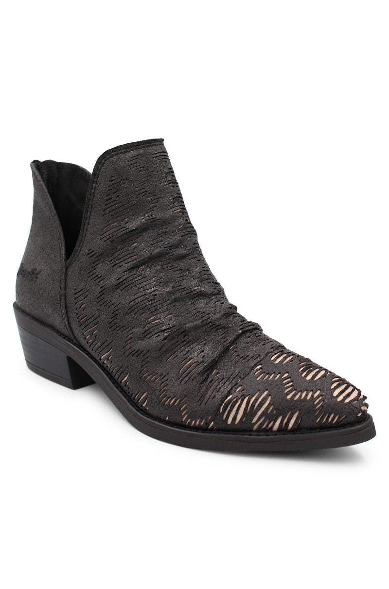 Ankle Boots on Chunky Heel with Cutout Light Beige Jolnima - - ZAZOO.PL